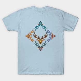 Mandala deer design with a deer designed in a mandala style T-Shirt